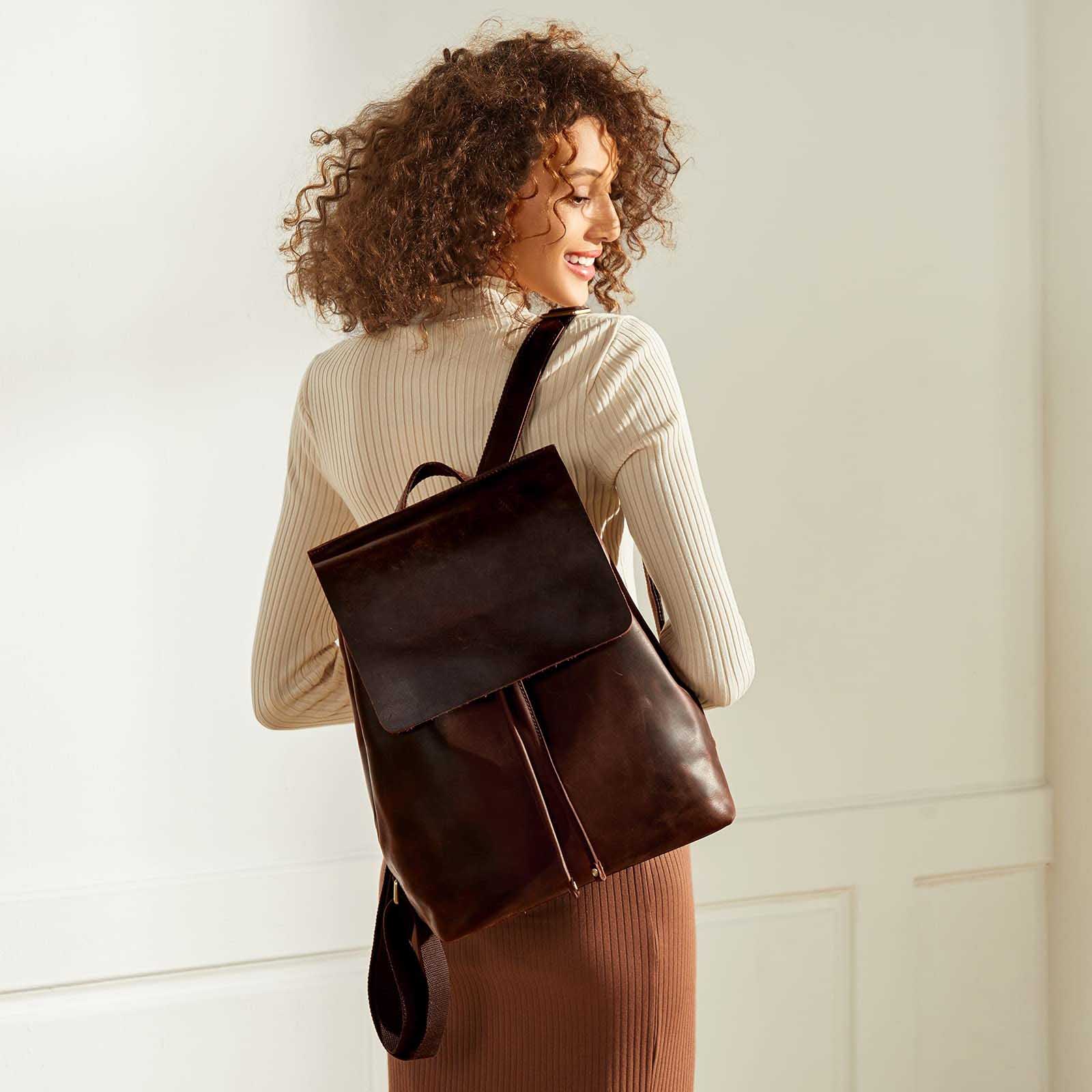 Crazy Horse Leather Backpack