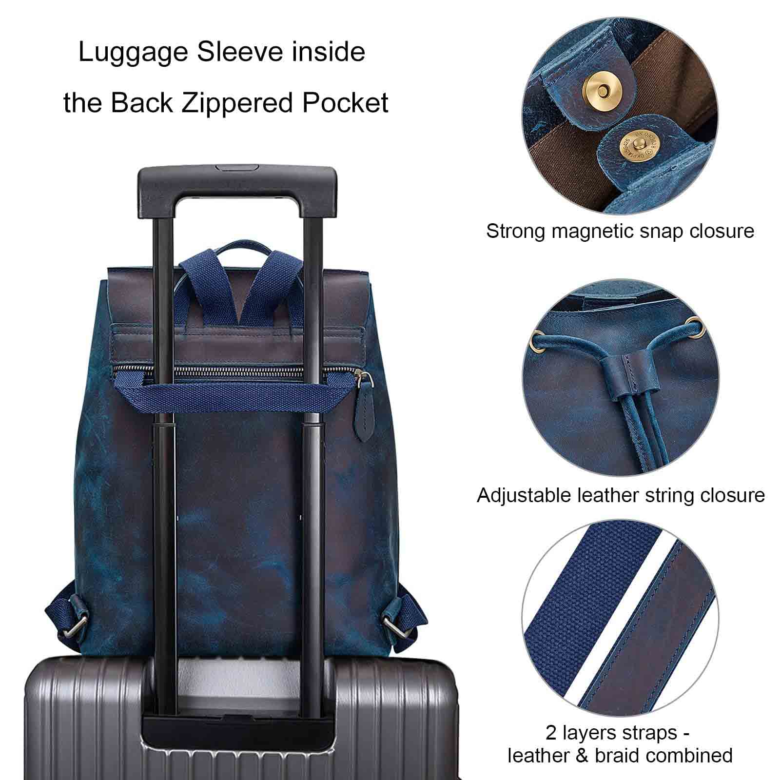Crazy Horse Leather Backpack