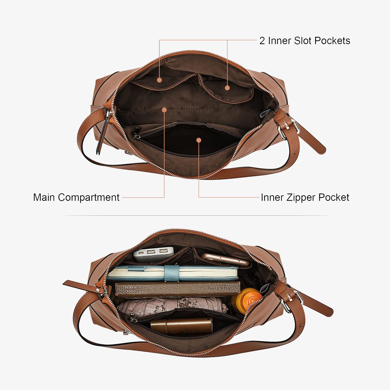 S-ZONE Genuine Leather Shoulder Bag