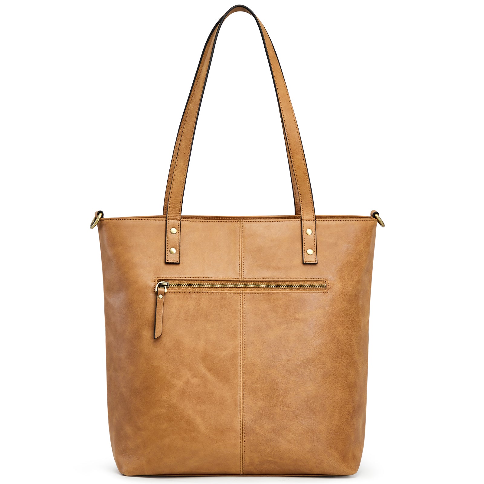 Leather Work Tote With Full Strap