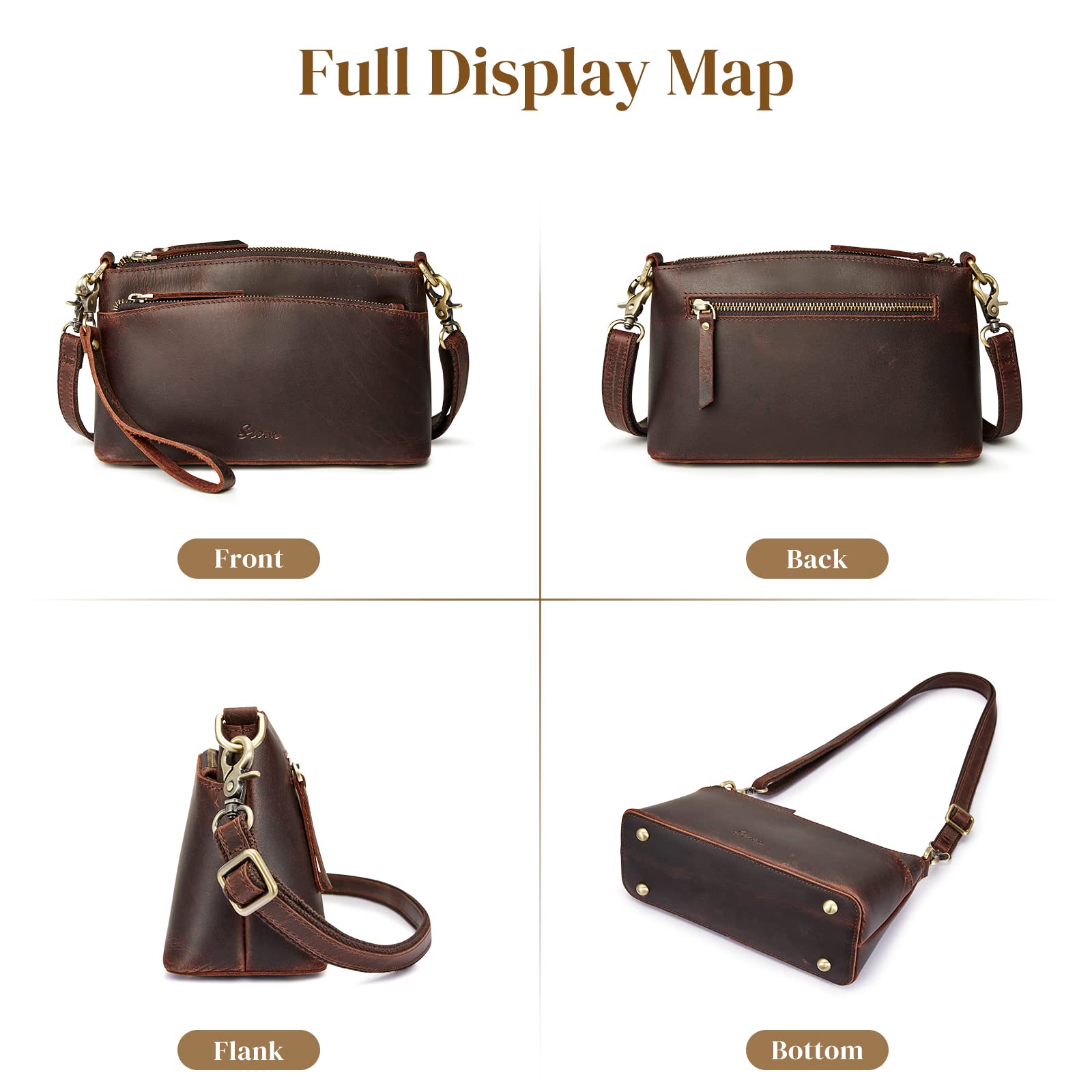 Genuine Leather Mini Crossbody Bag