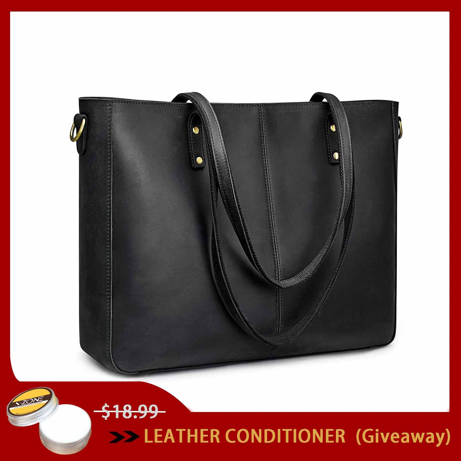 Large Bucket Geuine Leather Tote