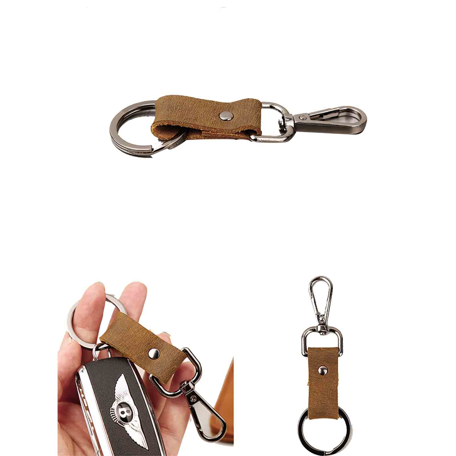 Crazy Horse Leather Key Ring