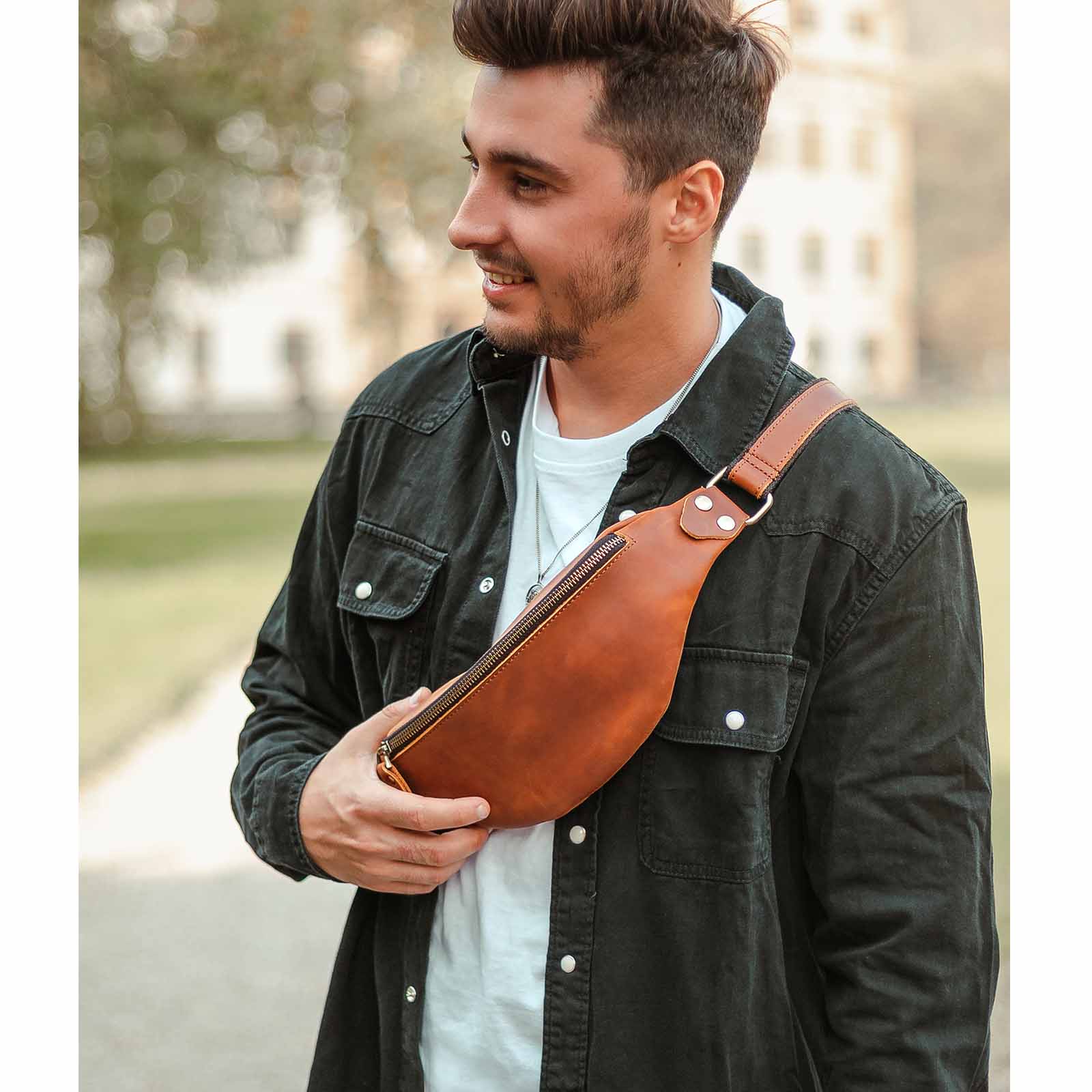 Genuine Leather Designer Belt Bag