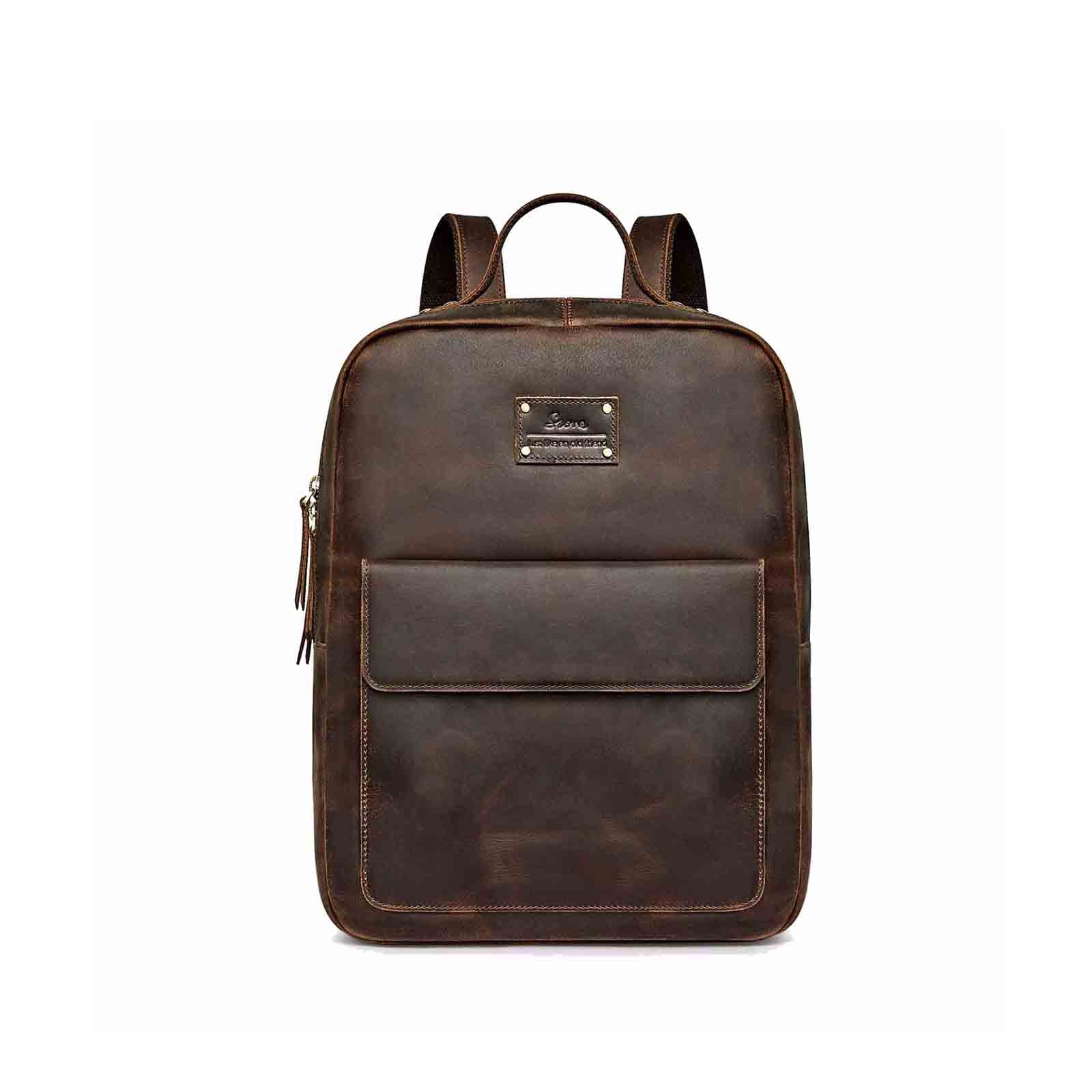 Vintage Genuine Leather School Backpack