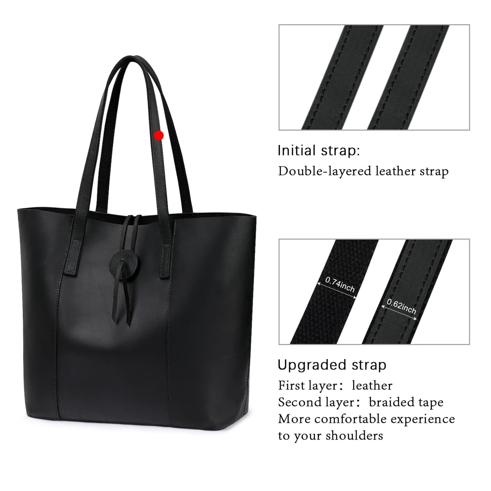 Women's Crazy Horse Leather Tote Bag