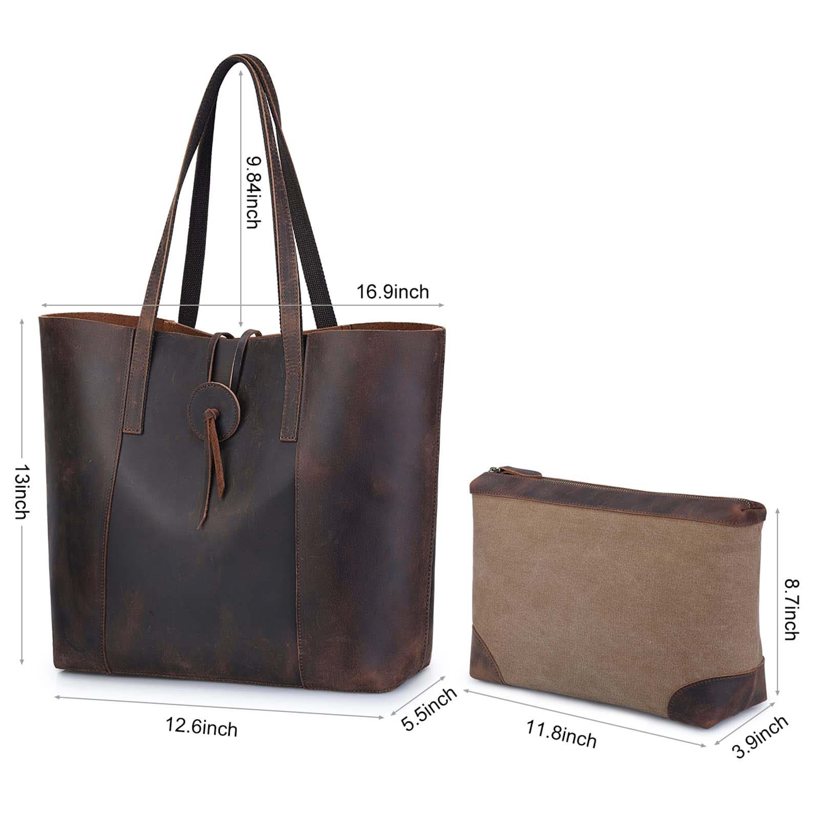 Women's Crazy Horse Leather Tote Bag