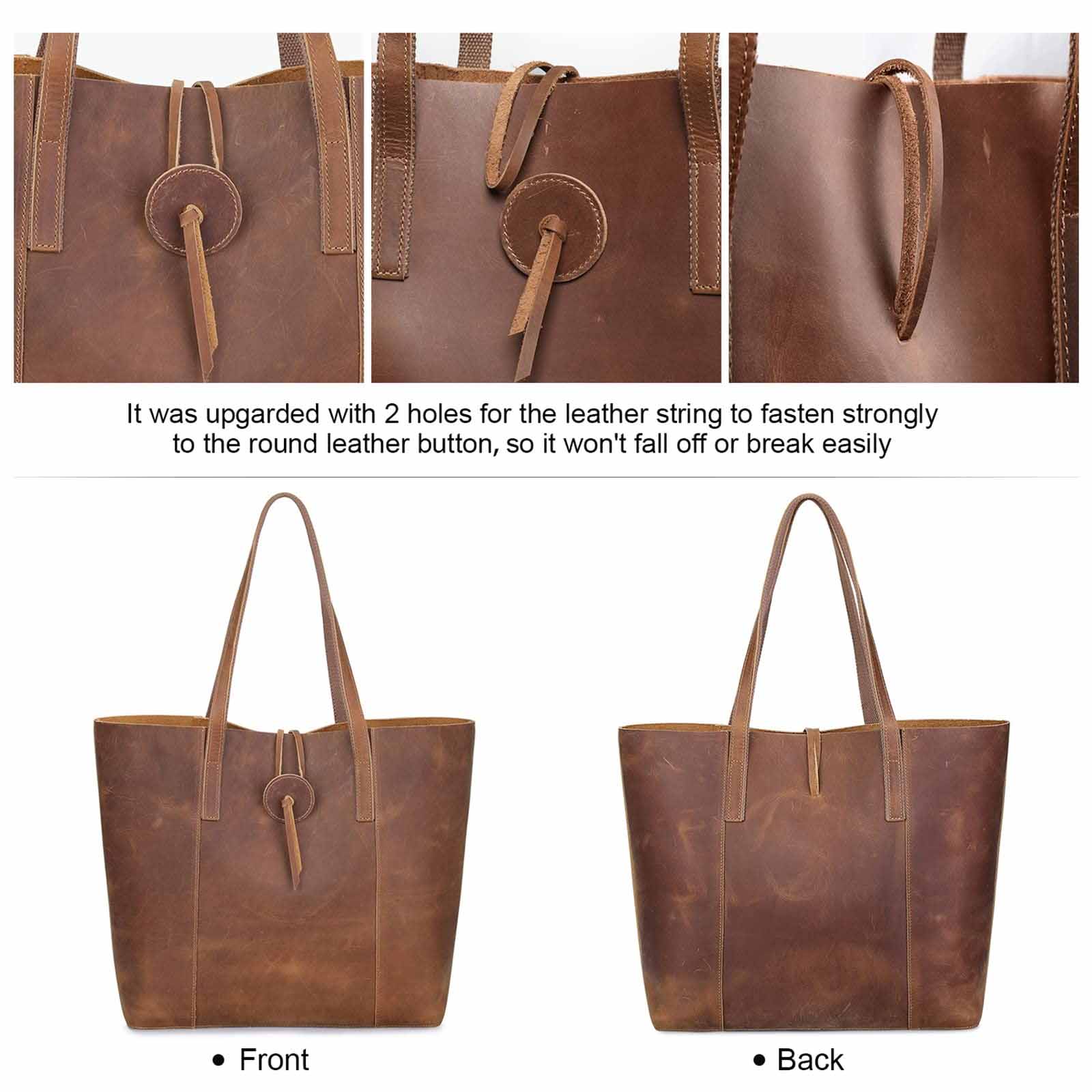 Women's Crazy Horse Leather Tote Bag